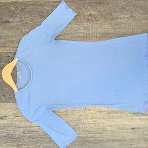Sky Blue Short Sleeve Women's Top